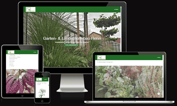 Webdesign Hardheim für Gartenbau Henn in Hardheim