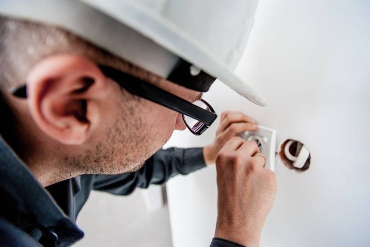 Handwerker bei der Arbeit